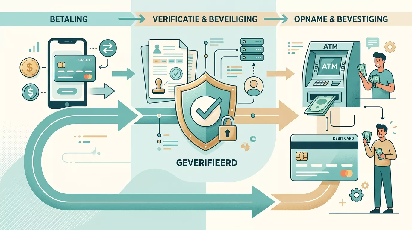 Neutrale stroom van betaling, verificatie en uitbetaling